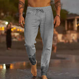 Grey wide-leg summer pants