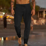 Black wide-leg summer pants