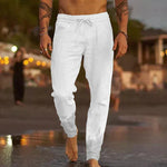 White wide-leg summer pants