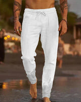 White wide-leg summer pants