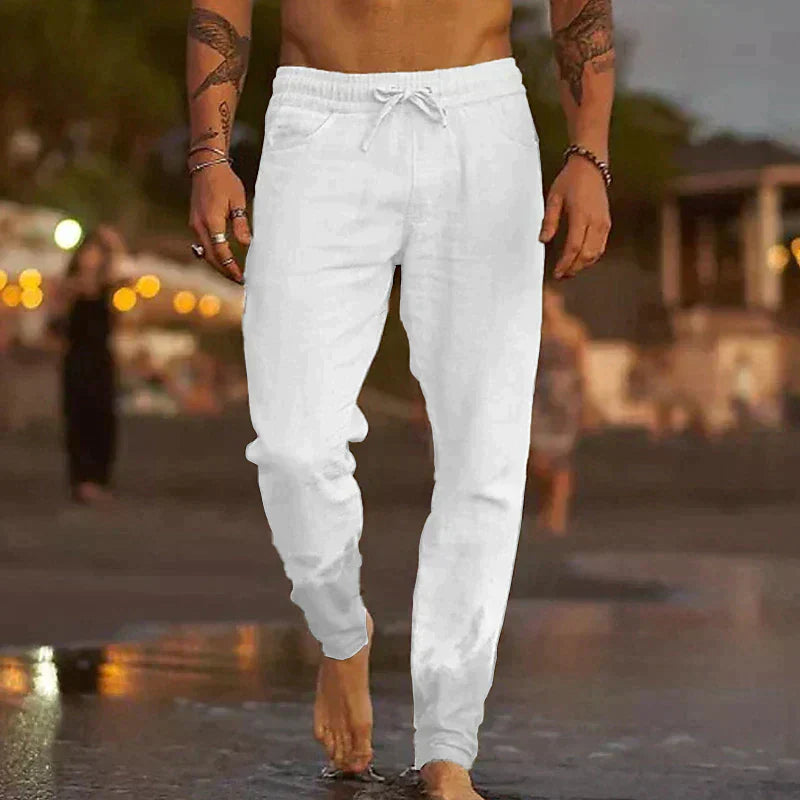 White wide-leg summer pants