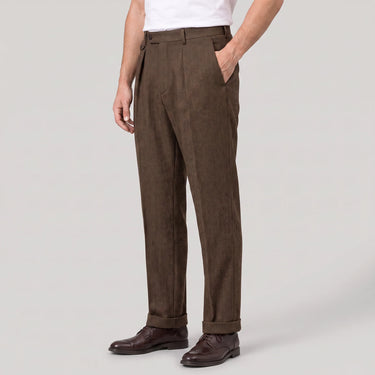Klassische Herren-Stoffhose mit Fischgrätmuster 1