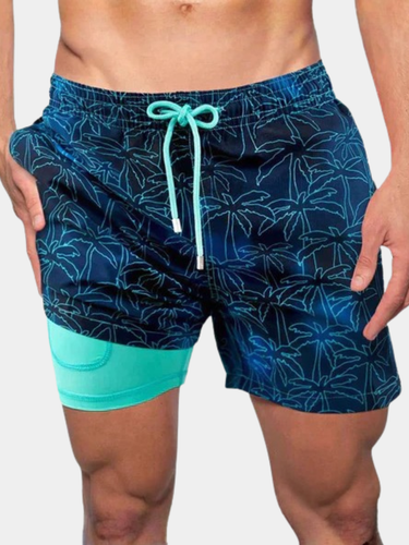 Tropical-Badeshorts Herren | Print, Schnelltrocknend