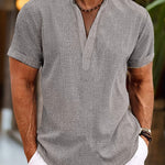 Men's Linen Shirt in Gray