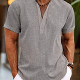 Men's Linen Shirt in Gray