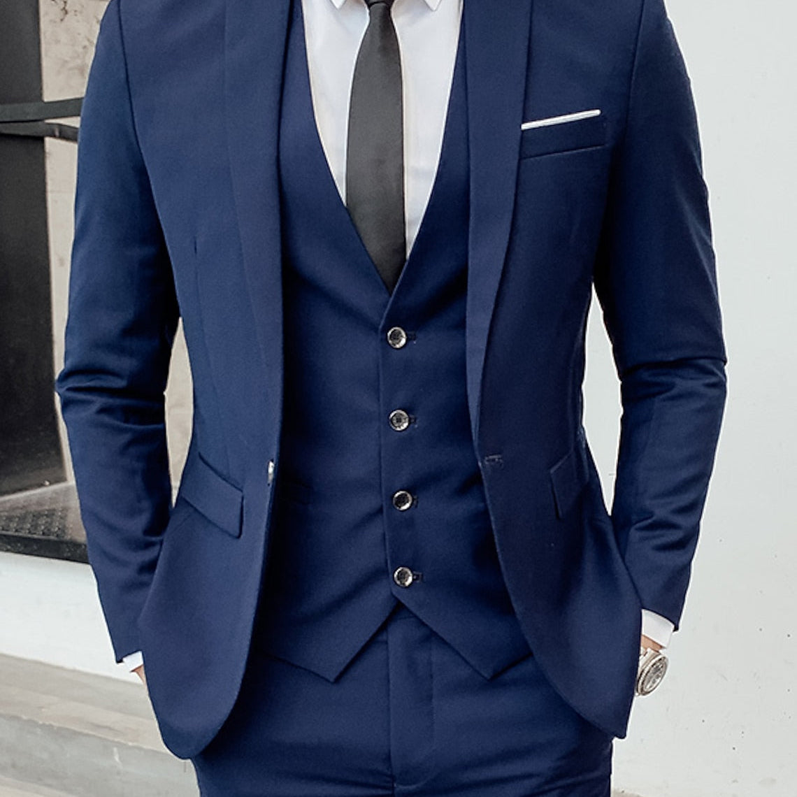 Dreiteiler-Anzug Herren | Slim-Fit, Weste