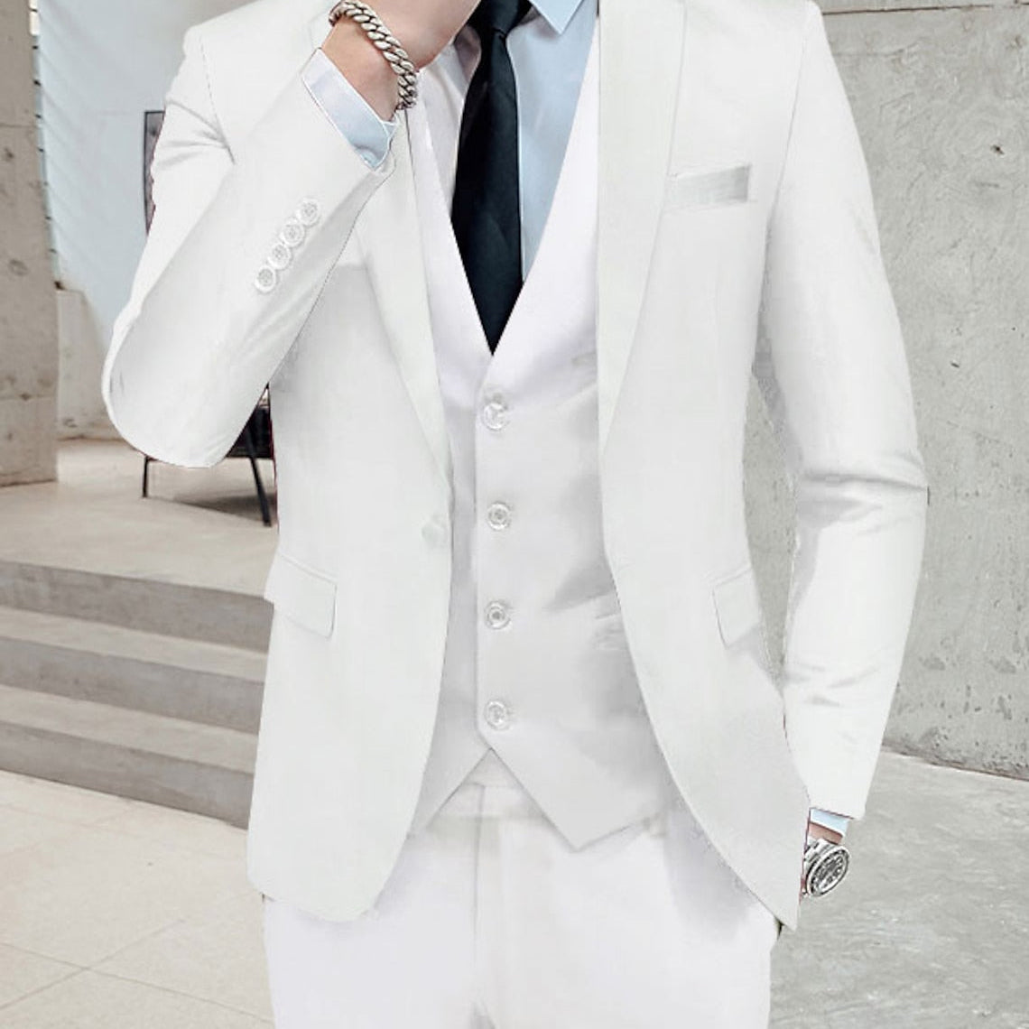 Dreiteiler-Anzug Herren | Slim-Fit, Weste