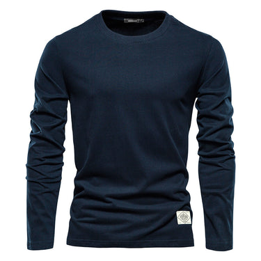 Herren Langarm-Shirt aus Baumwolle | Weiches Basic Langarmshirt für Jeden Tag