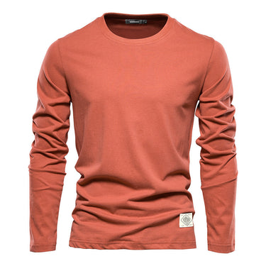 Herren Langarm-Shirt aus Baumwolle | Weiches Basic Langarmshirt für Jeden Tag