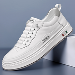 White refined leather sneakers