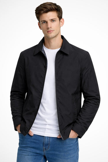 Herren Harrington-Jacke | Klassische Stehkragen Blouson-Jacke