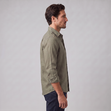 Herren Langarm-Freizeithemd | Elegantes Atmungsaktives Sommerhemd