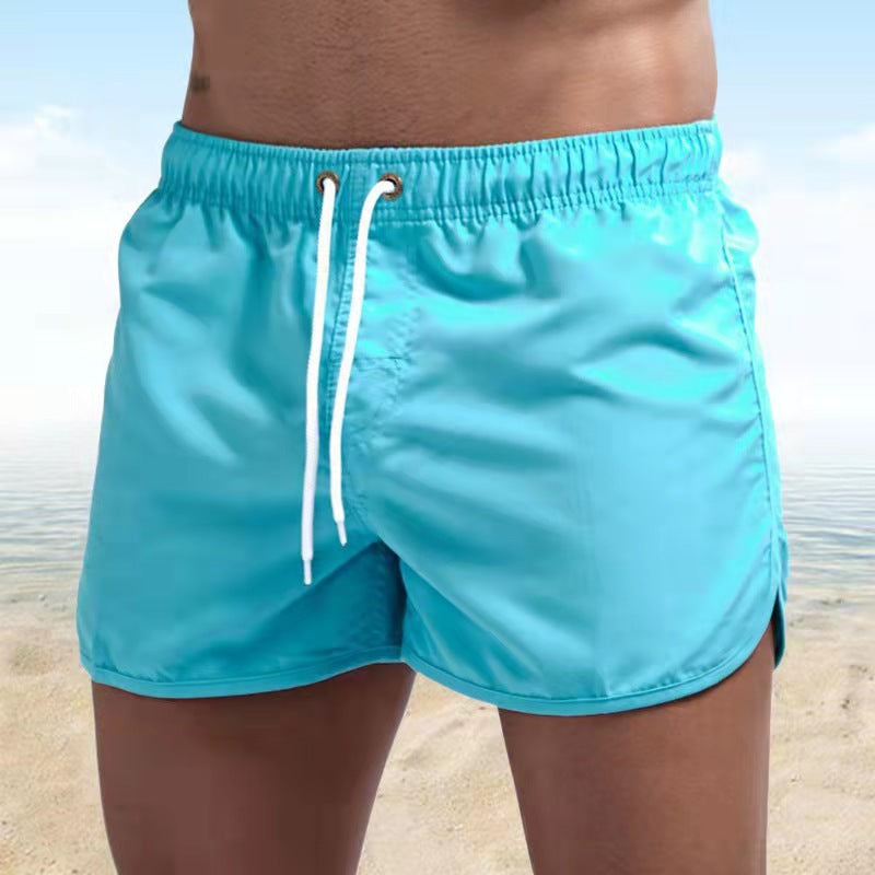 Men's Quick-Dry Swim Shorts in Light Blue