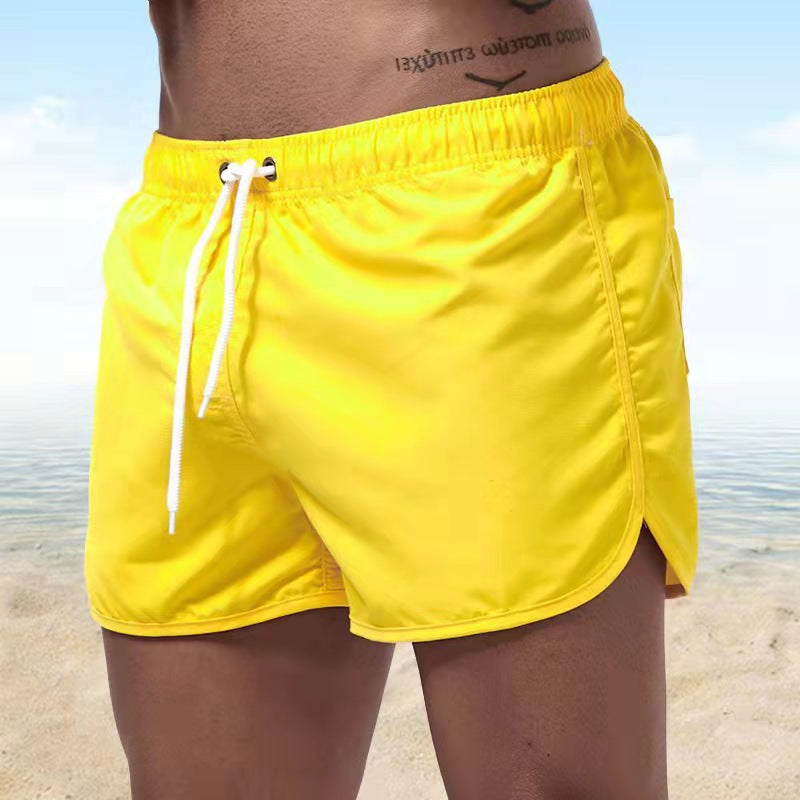 Men's Quick-Dry Swim Shorts in Yellow