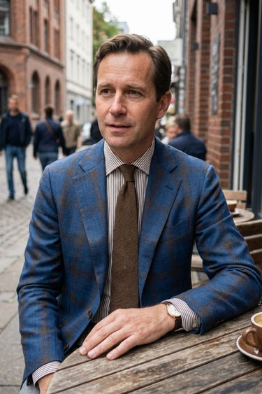 Karierter Blazer Herren | Slim-Fit, Reverskragen