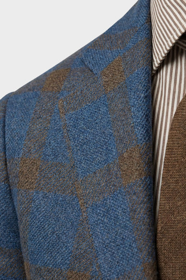 Karierter Blazer Herren | Slim-Fit, Reverskragen