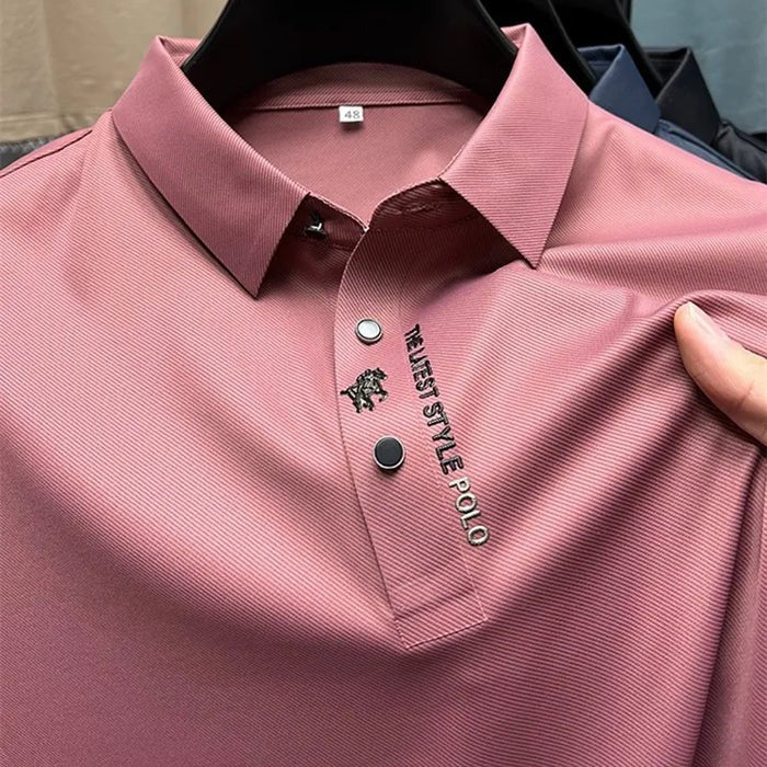 Men's Stretch Cotton Polo Shirt | Wrinkle-Resistant Modern-Fit Polo