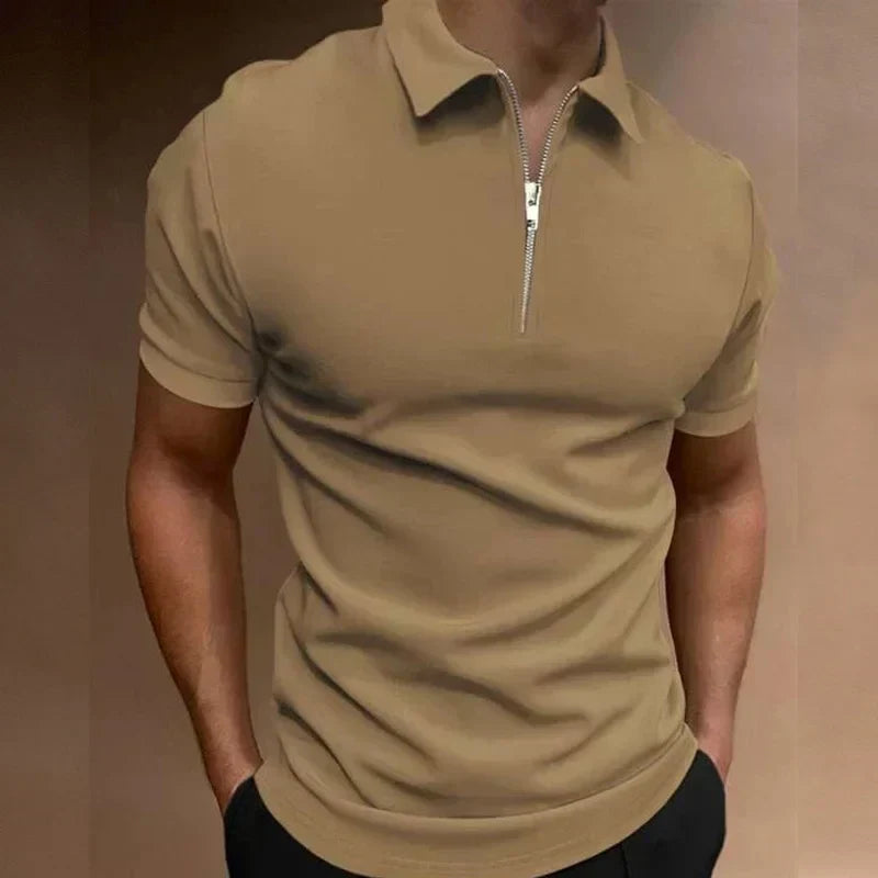 Men's Active Zip-Neck Shirt | Breathable Performance Short-Sleeve Top