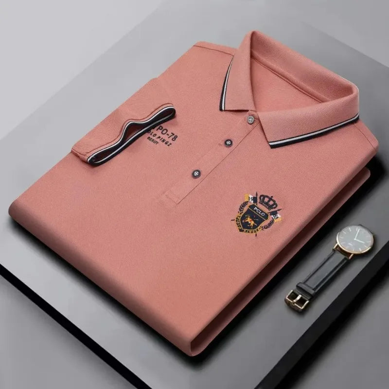 Pink classic polo shirt