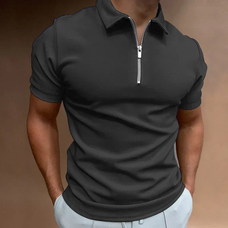 Men's Active Zip-Neck Shirt | Breathable Performance Short-Sleeve Top