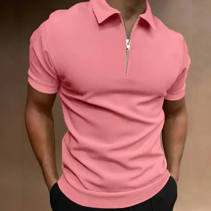 Men's Active Zip-Neck Shirt | Breathable Performance Short-Sleeve Top