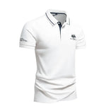 White cotton polo shirt