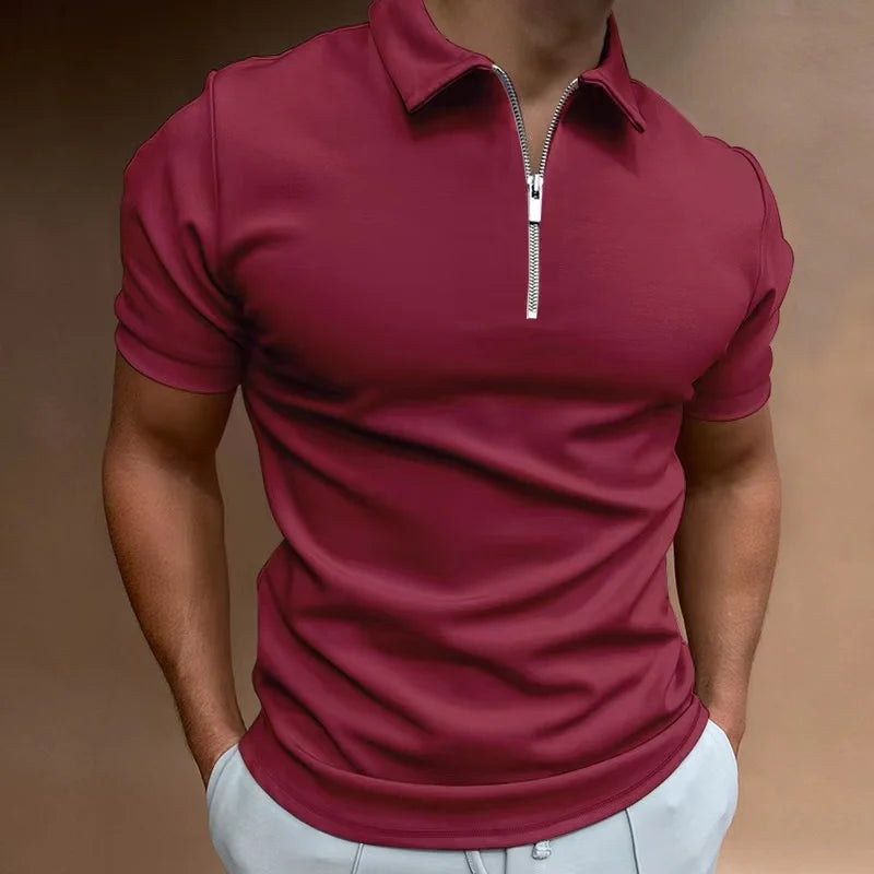 Men's Active Zip-Neck Shirt | Breathable Performance Short-Sleeve Top