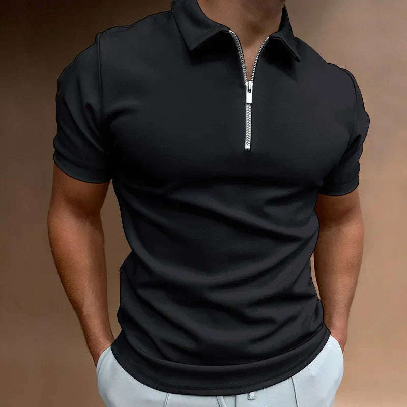 Men's Active Zip-Neck Shirt | Breathable Performance Short-Sleeve Top