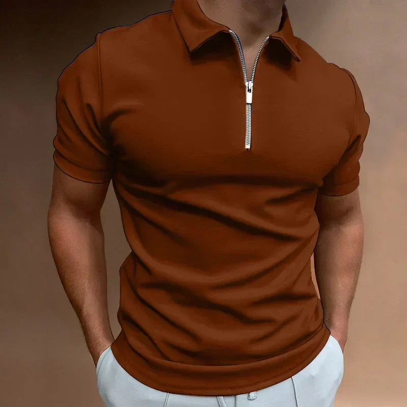 Men's Active Zip-Neck Shirt | Breathable Performance Short-Sleeve Top