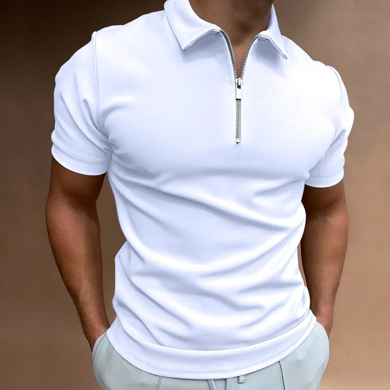 Men's Active Zip-Neck Shirt | Breathable Performance Short-Sleeve Top