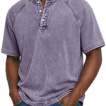 Purple retro button-up shirt