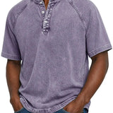 Purple retro button-up shirt