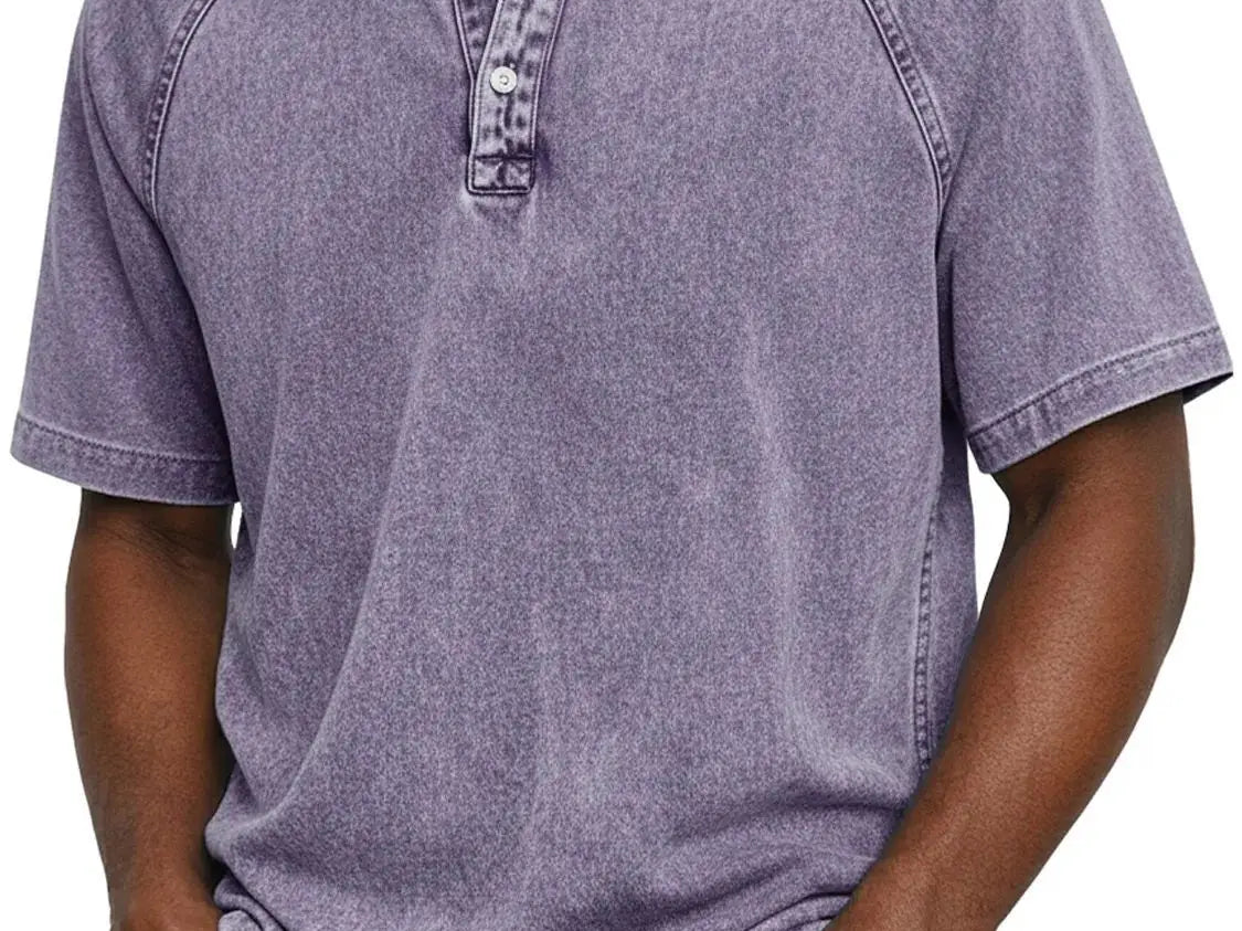 Purple retro button-up shirt