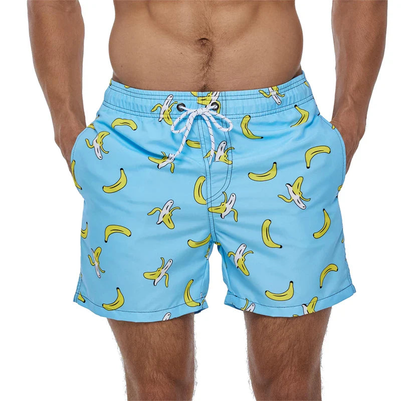 Men's Printed Swim Shorts | Quick-Dry Summer Beach Trunks