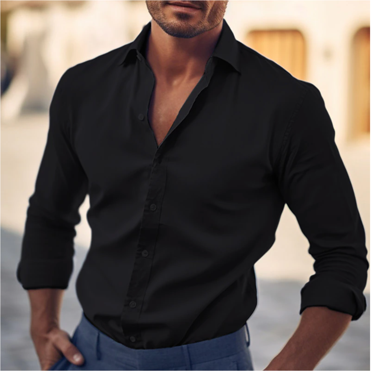 Langarmhemd Herren | Smart Casual, Button-Up