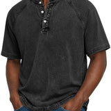 Black retro button-up shirt
