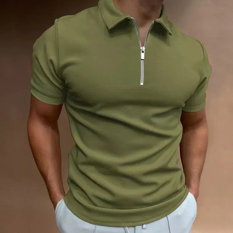 Men's Active Zip-Neck Shirt | Breathable Performance Short-Sleeve Top
