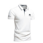 Cotton polo shirt collar detail
