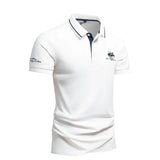 Cotton polo shirt collar detail