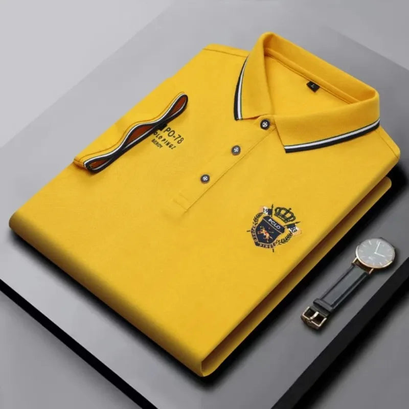 Yellow classic polo shirt