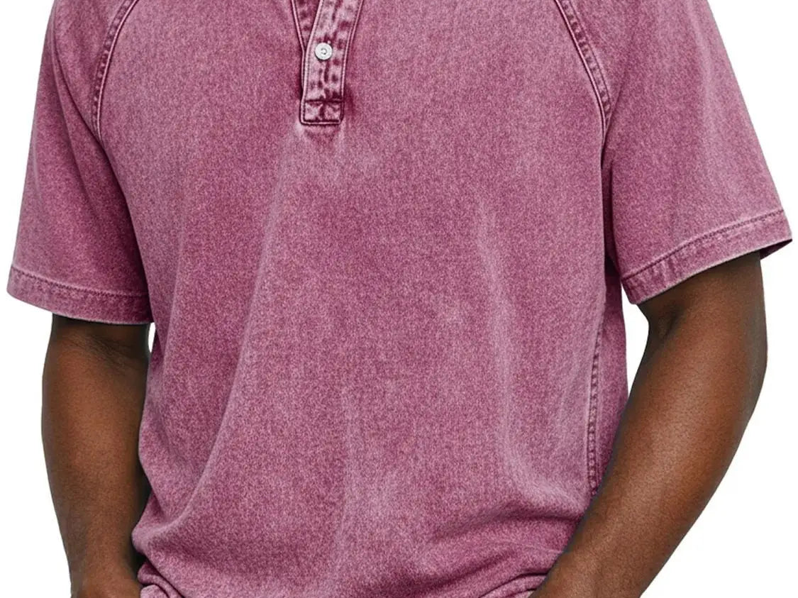 Pink retro button-up shirt