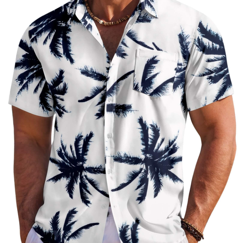Hawaiihemd Herren | Tropisch Floral, Kurzarm