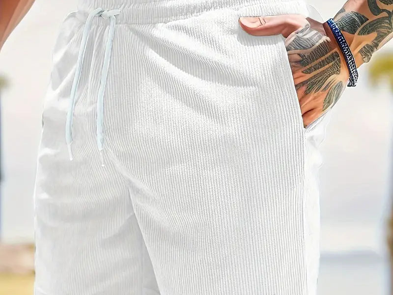 Men's Quick-Dry Swim Shorts in White