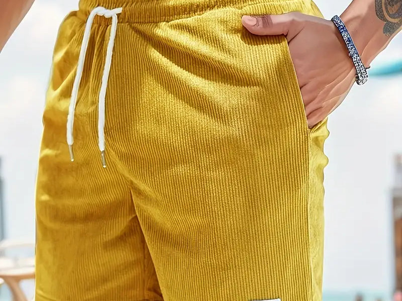 Men's Quick-Dry Swim Shorts in Yellow