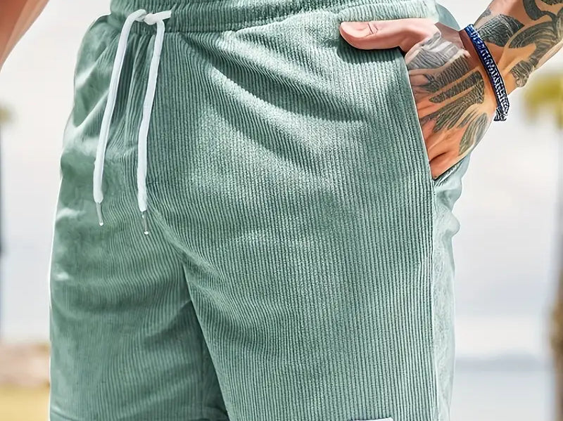 Men's Quick-Dry Swim Shorts in Cyan