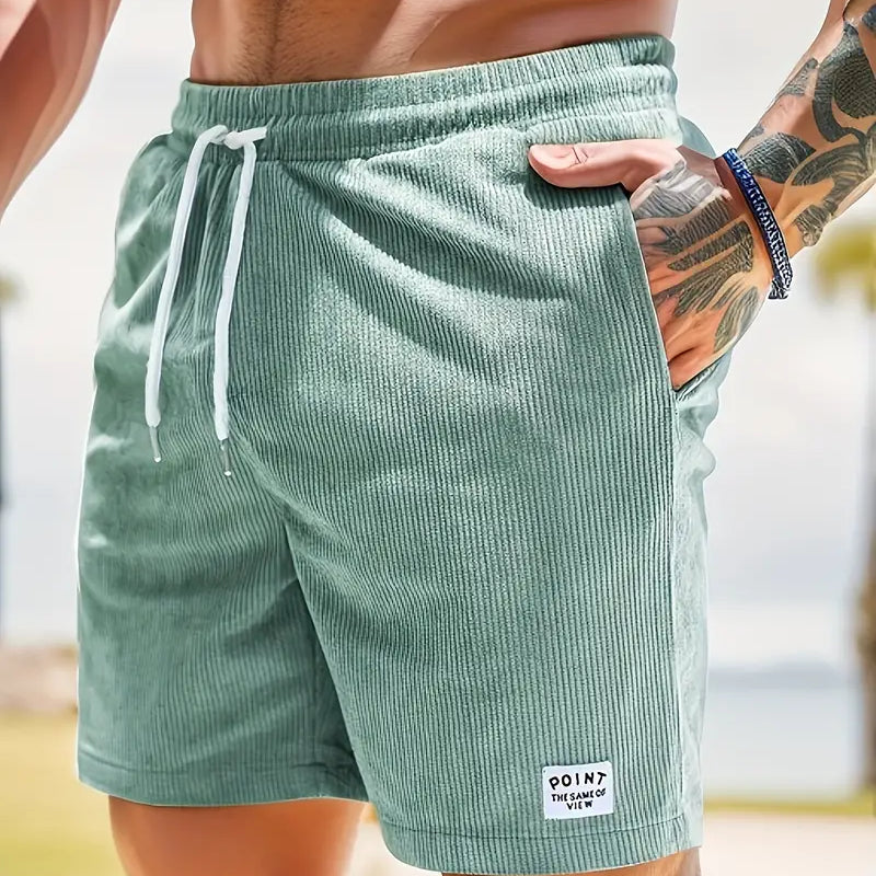Men's Quick-Dry Swim Shorts in Cyan