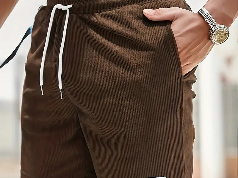 Men's Quick-Dry Swim Shorts in Brown