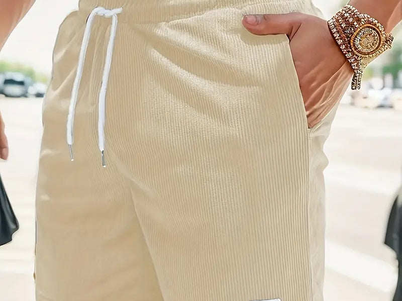 Men's Quick-Dry Swim Shorts in Beige