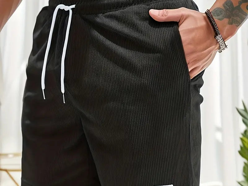 Men's Quick-Dry Swim Shorts in Black