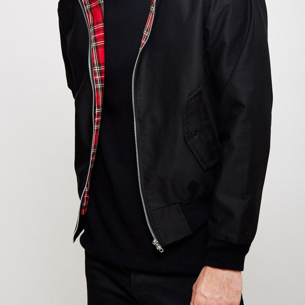 Harrington-Jacke Herren | Tartan-Futter, Zip